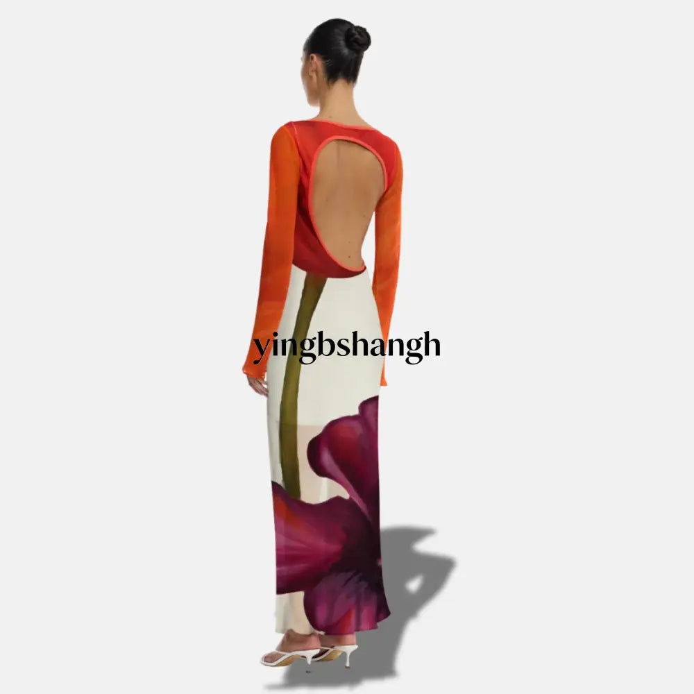 AUGUST LONG SLEEVE MAXI DRESS - Dress