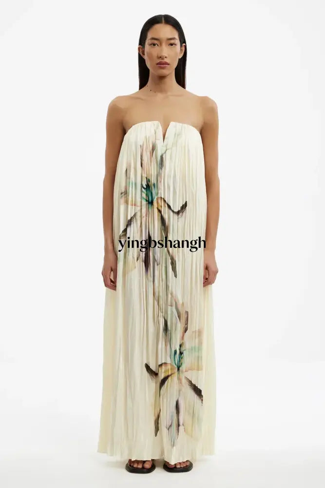 Lilian Maxi Dress - Cream Lilium / 2 - Maxi Dress