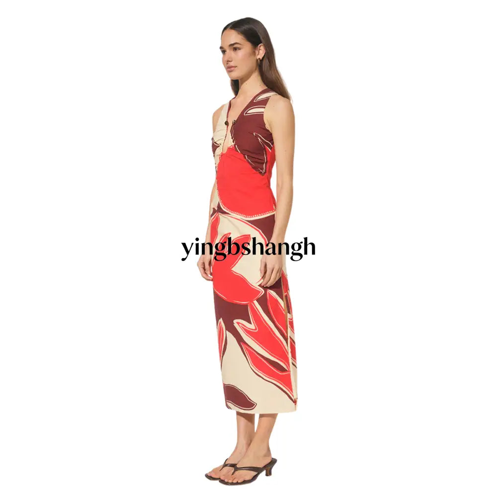 SUNDROP PALM MAXI DRESS - Dress