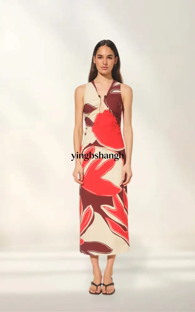 SUNDROP PALM MAXI DRESS - Dress