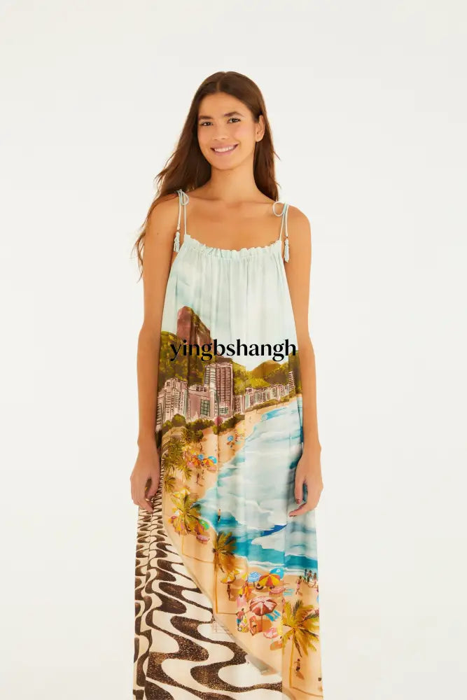 VESTIDO LARGO ESTAMPADO COPACABANA - Dress