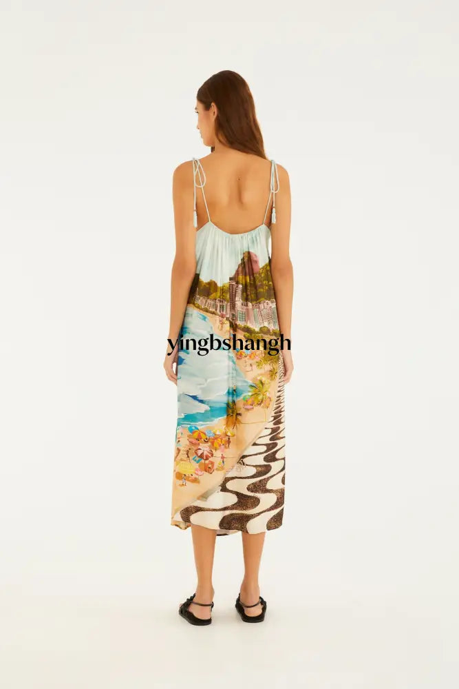 VESTIDO LARGO ESTAMPADO COPACABANA - Dress