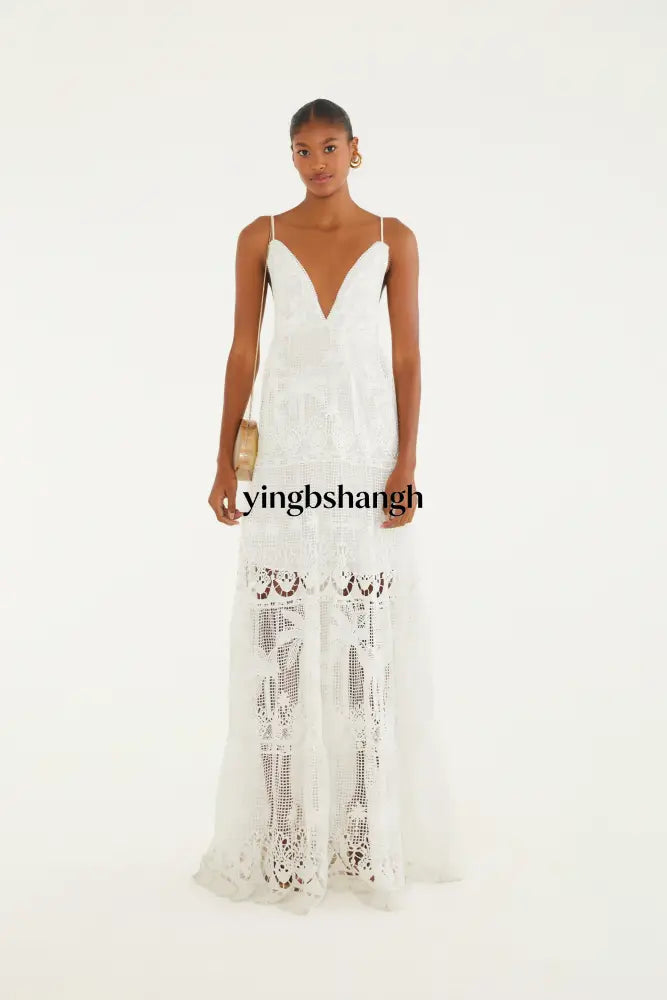 VESTIDO MAXI DE GUIPUR ODARA - Dress