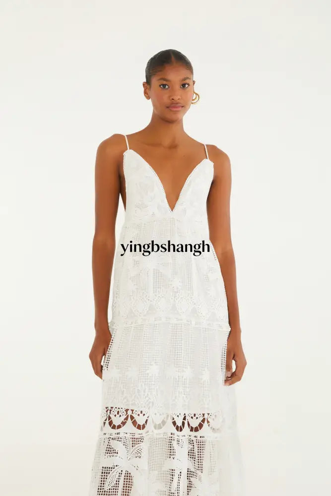 VESTIDO MAXI DE GUIPUR ODARA - Dress