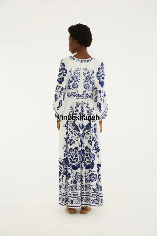 VESTIDO MAXI ESTAMPADO BIRD NIGHT - Dress