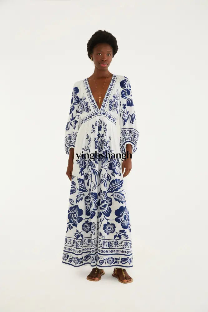 VESTIDO MAXI ESTAMPADO BIRD NIGHT - Dress