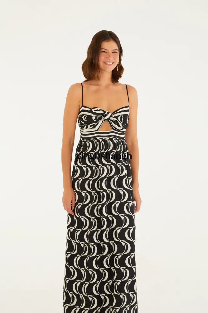 VESTIDO NUDO ESTAMPADO DE PECES - Vestido