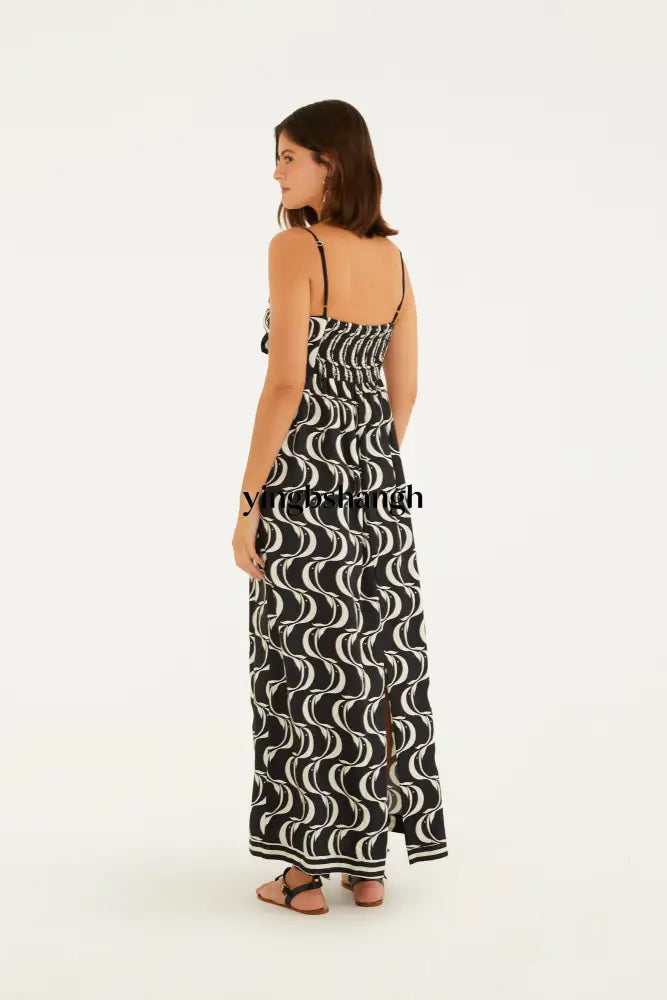 VESTIDO NUDO ESTAMPADO DE PECES - Vestido